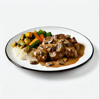 Émincé De Bœuf - Servi avec deux Garnitures