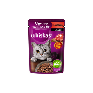 товары для животных Whiskas Meaty говядина 75гр 4660085514241