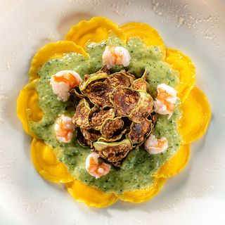 Ravioli cu creveti si zucchini