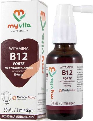 Witamina B12 forte Metylokobalamina 100mcg krople 30ml MyVita