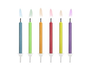 Świeczki urodzinowe kolorowe płomienie
