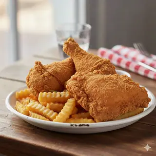 1/4 Chicken & Plain Chips