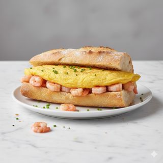 Bocadillo Tortilla De Gambas