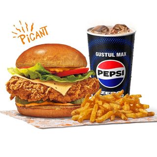 Spicy Chicken Sandwich Deluxe Large Meal