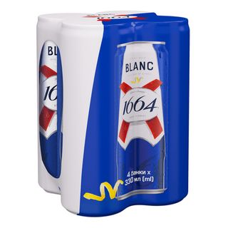 Пиво Kronenbourg Blanc світле нефільтроване з/б (4*0,33л)