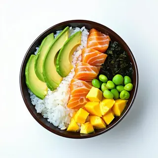Poke salmone