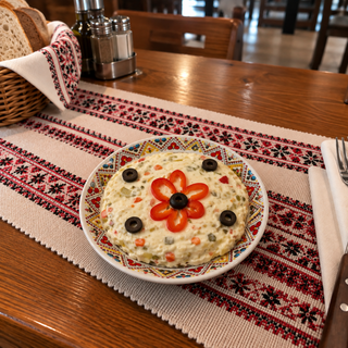 Salata de beuf cu piept de pui - reteta clasica