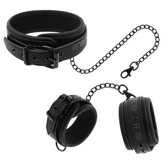 Collar Y Esposas Unidos Por Cadenas