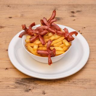 Patatine con polipetti di würstel