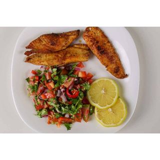 Panfried tilapia fish fillet