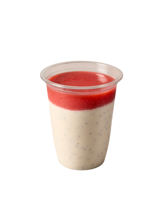 Pudding chia banan truskawka