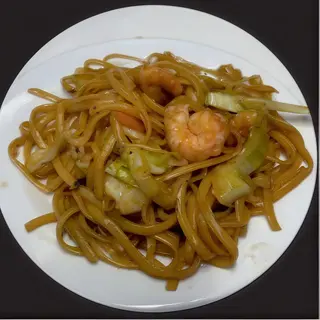 39 Tallarines Con Gambas Y Verduras