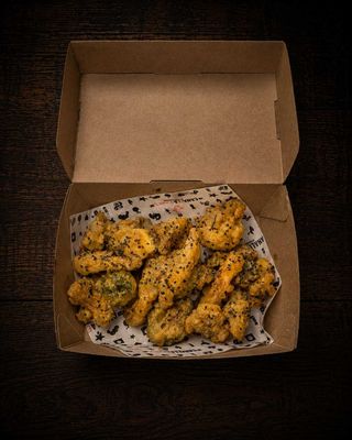 Tempura melosa de verduras ligeramente picante