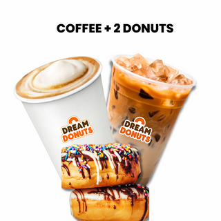Coffee + 2 donuts