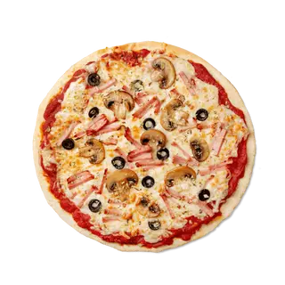Pizza Fiambre e Cogumelos