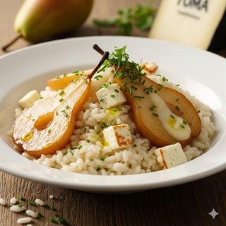 Risotto pere e toma