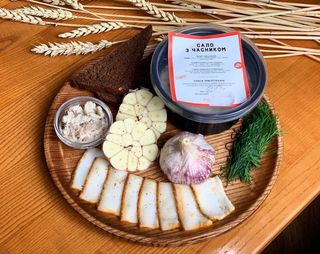 Сало перемелене з часником (250г)