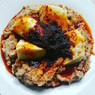 Ewa Agoyin and Boiled Yam