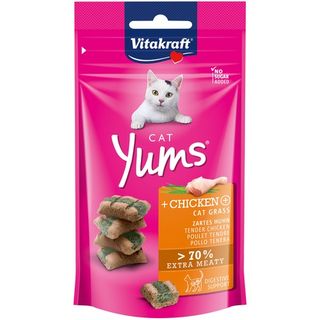Cat Yums De Pollo Con Hierba Para Gato Vitakraft, Paquete 40 Gr.