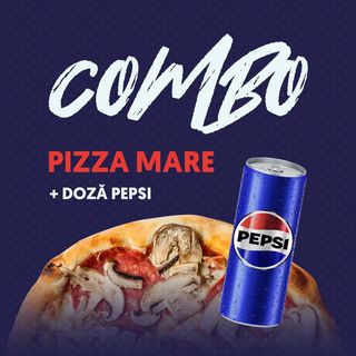 Combo Pizza Mare + Doza Pepsi.