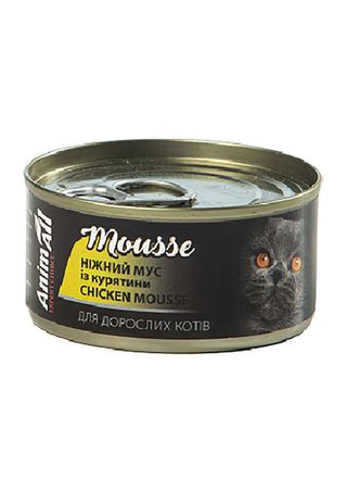 Анималл вологий корм д/котів мус із курки 80г