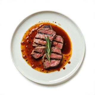 Carne A La Plancha Con Salsa