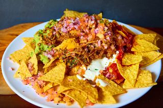 Nachos De Maíz Con Pulled Pork