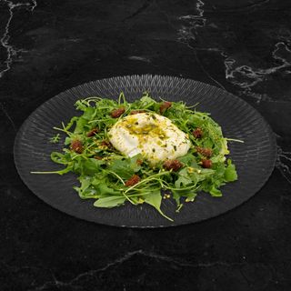 Burrata con Pan Soufflé