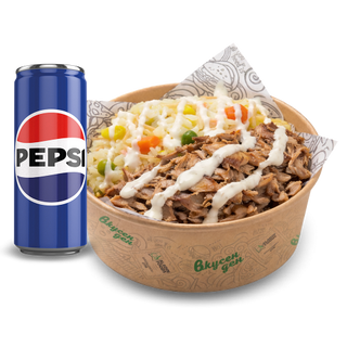 ДЮНЕР БОУЛ С ТЕЛЕШКО И ОРИЗ + КЕН