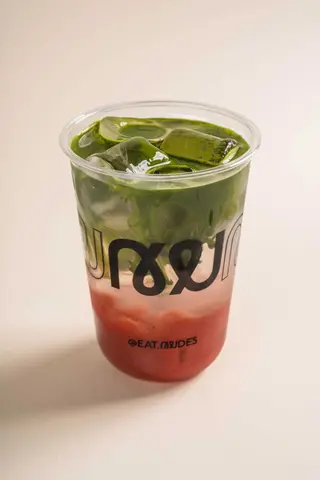 Iced Coconut Water Strawberry Matcha