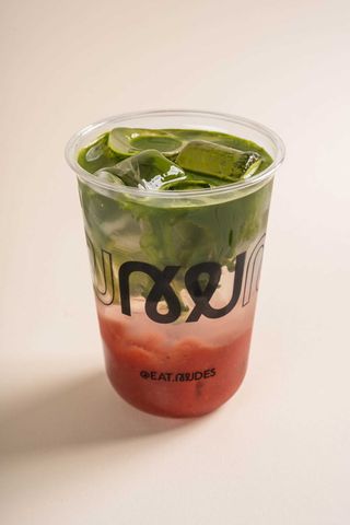 Iced Coconut Water Strawberry Matcha