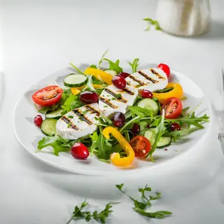 Sałatka z grillowanym camembertem i żurawiną