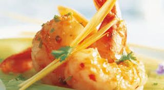 Gamberi con xiangmao (lemon grass) thailandese