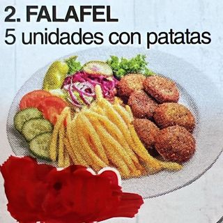 1 Flafal +ptata  o Flafal Duram o Flafal Pita
