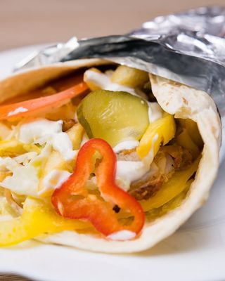 Shaorma de pui la lipie