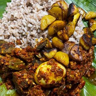 Ofada Rice and Sauce 