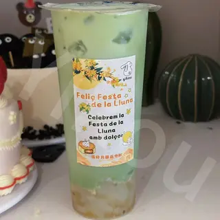 Matcha con Osmanthus