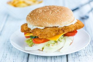 Fish burger panino