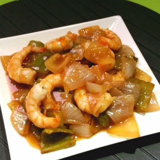 Gambas Con Salsa De Ostras
