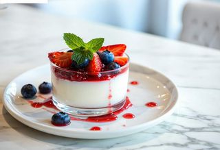 Panna Cotta Con Fragole