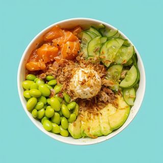 Marinated salmon bowl large