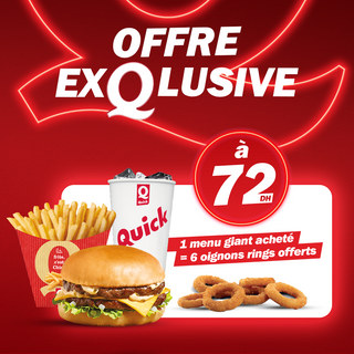 1 Menu Giant Acheté = 6 Oignons Rings Offerts