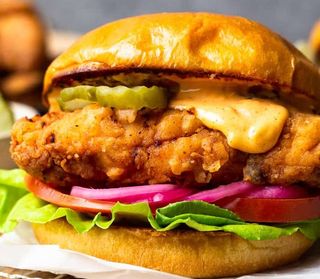 Burger crispy chicken