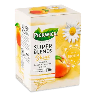 Чай фруктово-трав'яний Pickwick Super Blends ромашка-персик (15*1,5г)