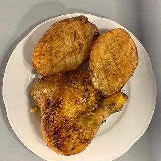 1/4 Pollo Pierna con Patatas Caliu 