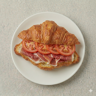 Croissant De Jamón Serrano Y Tomate