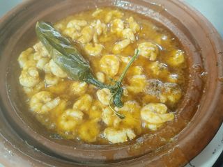 Tajín de gambas