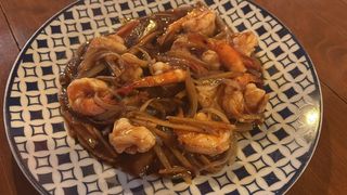 41. Langostinos Con Cebolleta Y Jengibre (10 Pzs.)