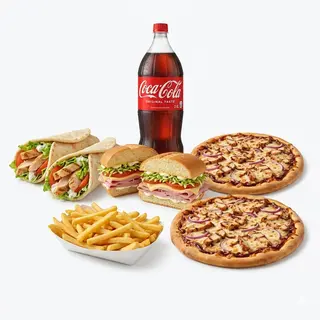 Menú 2 Rollos O 2 Pitas + 2 Camperos + 2 Pizzas Medianas + 1 Patatas