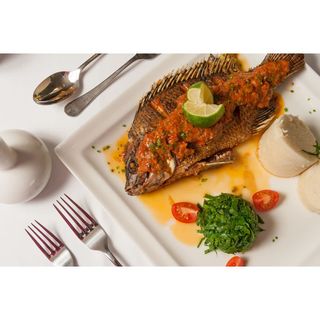 Wet fried whole Tilapia